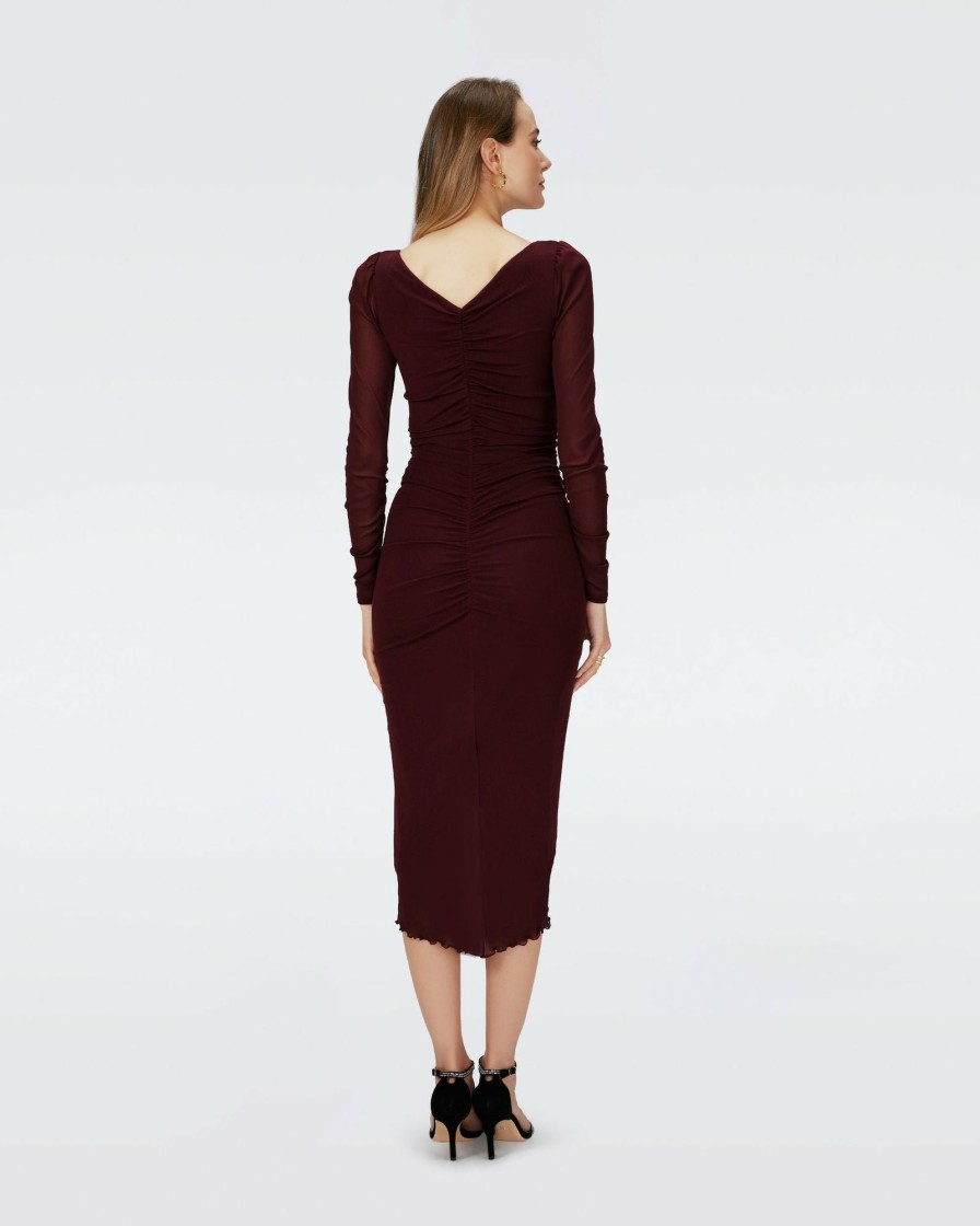 Diane von Furstenberg Midi Dresses | Dvf Gypsy Dress In Wine Pink