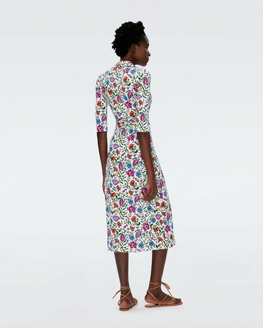 Diane von Furstenberg Midi Dresses | Abigail Silk Jersey Midi Wrap Dress