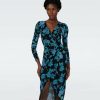 Diane von Furstenberg Midi Dresses | Dvf Nevine Dress In China Vine Blk/China Vine Blk