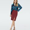 Diane von Furstenberg All Separates | Dvf Takashi Skirt In Garnet Red