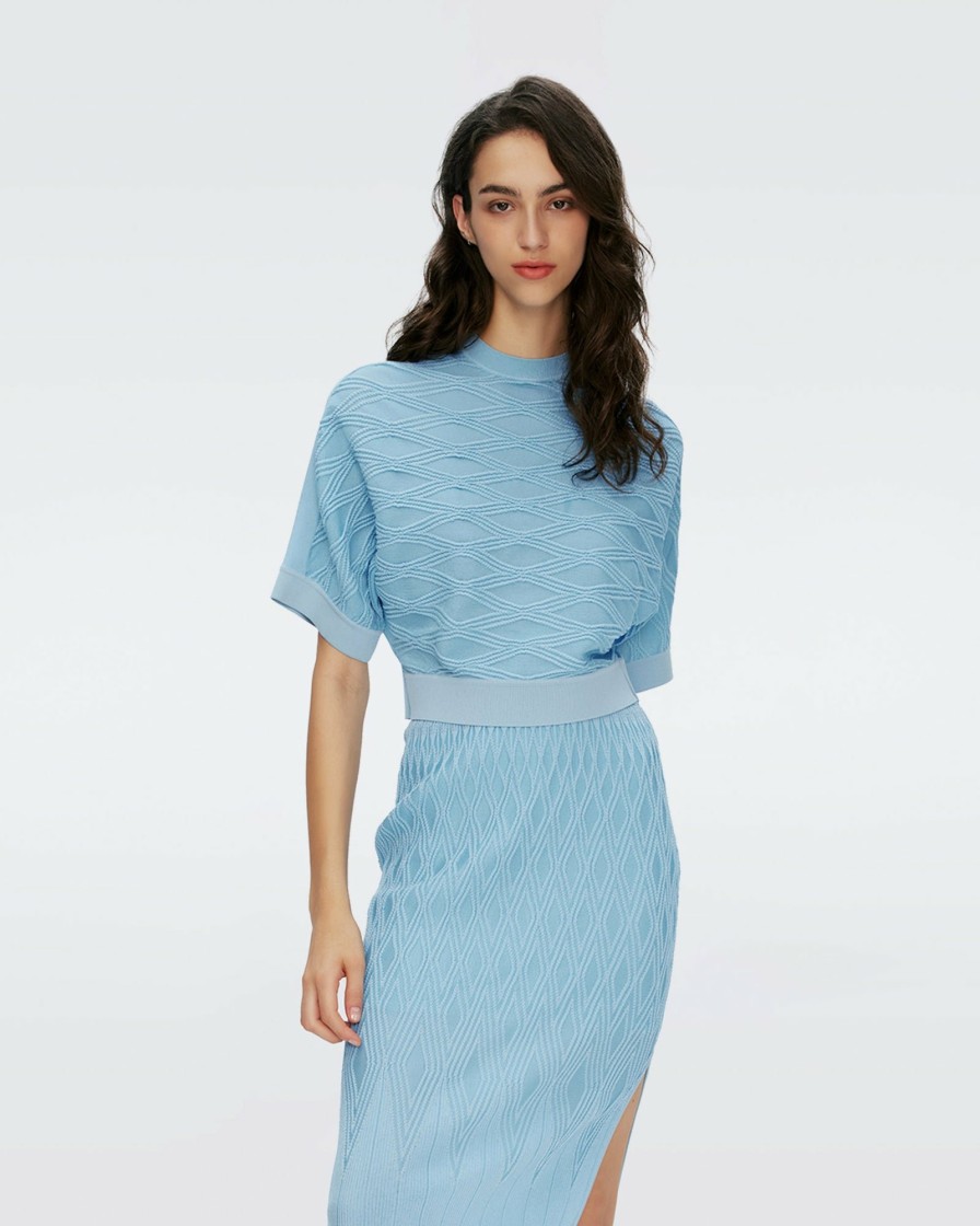 Diane von Furstenberg All Separates | Cairo Knit Jacquard Top