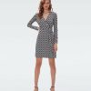 Diane von Furstenberg Knee Length Dresses | Jeanne Silk Jersey Wrap Dress