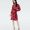 Diane von Furstenberg Knee Length Dresses | Mikah Faux Wrap Dress