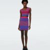 Diane von Furstenberg All Separates | Dvf Viv Skirt In Multicolor Zigzag Strip Pk/Bu