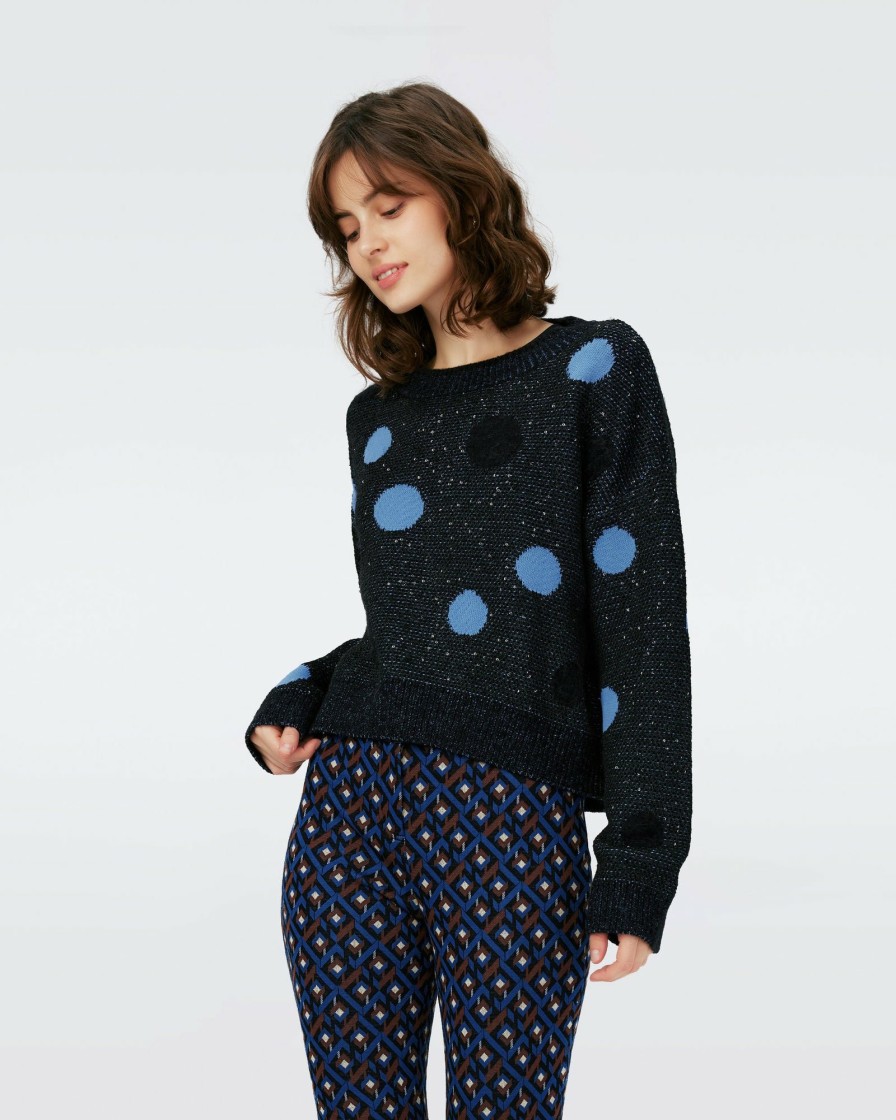 Diane von Furstenberg All Separates | Dvf Phillipa Top In Dots Blue