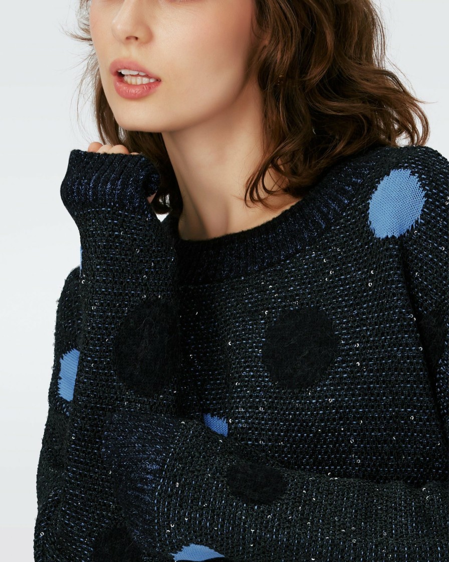 Diane von Furstenberg All Separates | Dvf Phillipa Top In Dots Blue