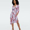 Diane von Furstenberg Knee Length Dresses | Eloise Faux Wrap Dress