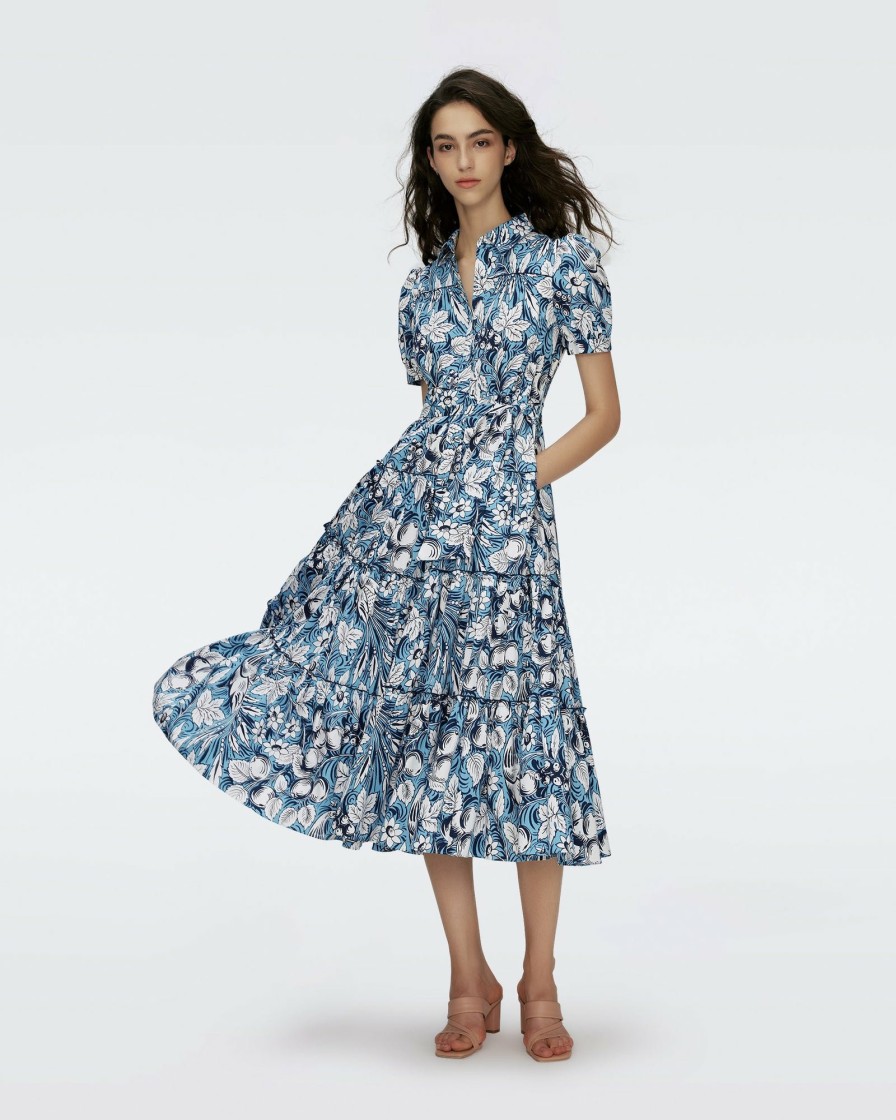 Diane von Furstenberg Midi Dresses | Queena Cotton Dress