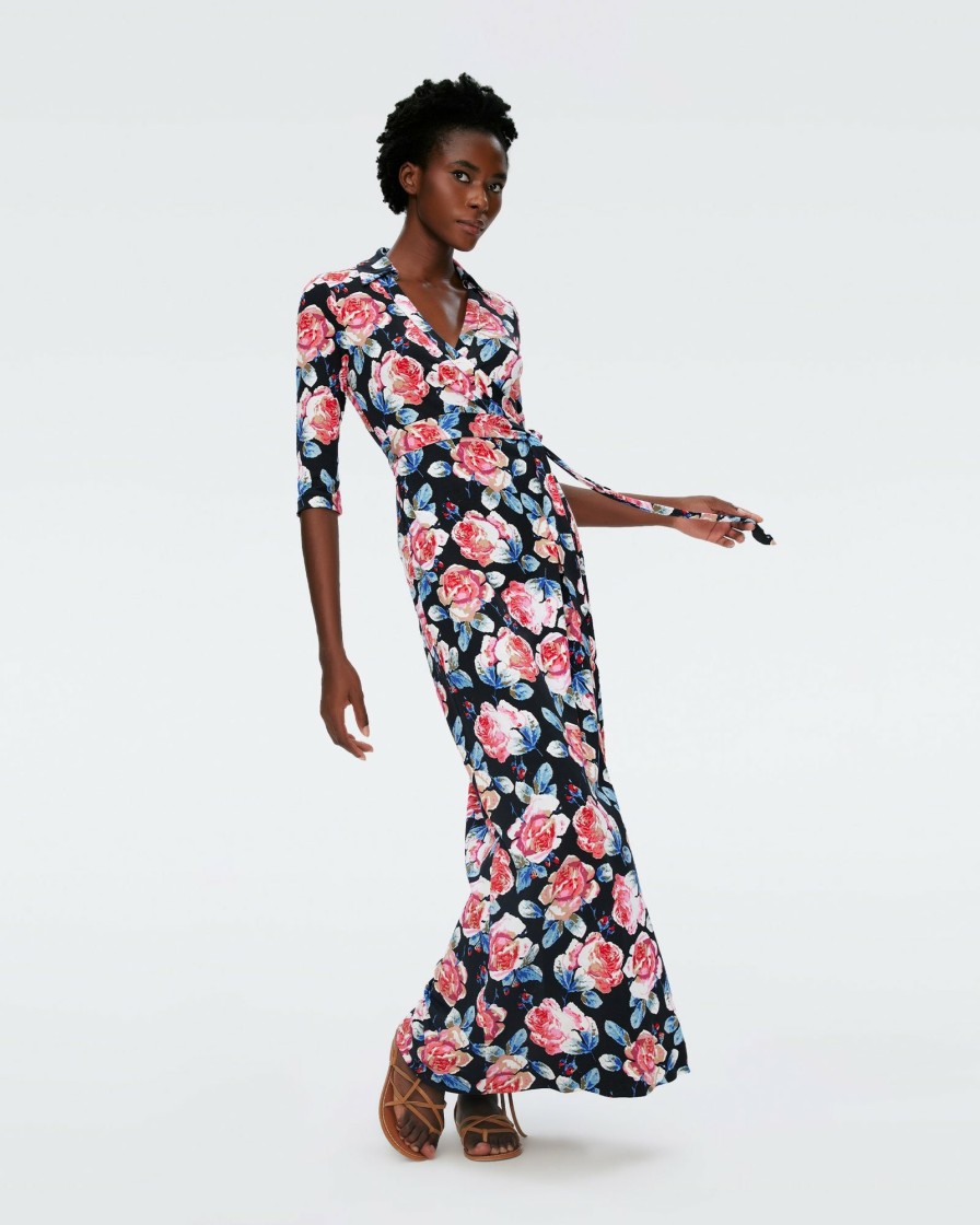 Diane von Furstenberg Maxi Dresses | Abigail Silk Jersey Maxi Wrap Dress