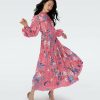 Diane von Furstenberg Midi Dresses | Dvf Cherie Dress In Celestial Batik Antique Pk Lg