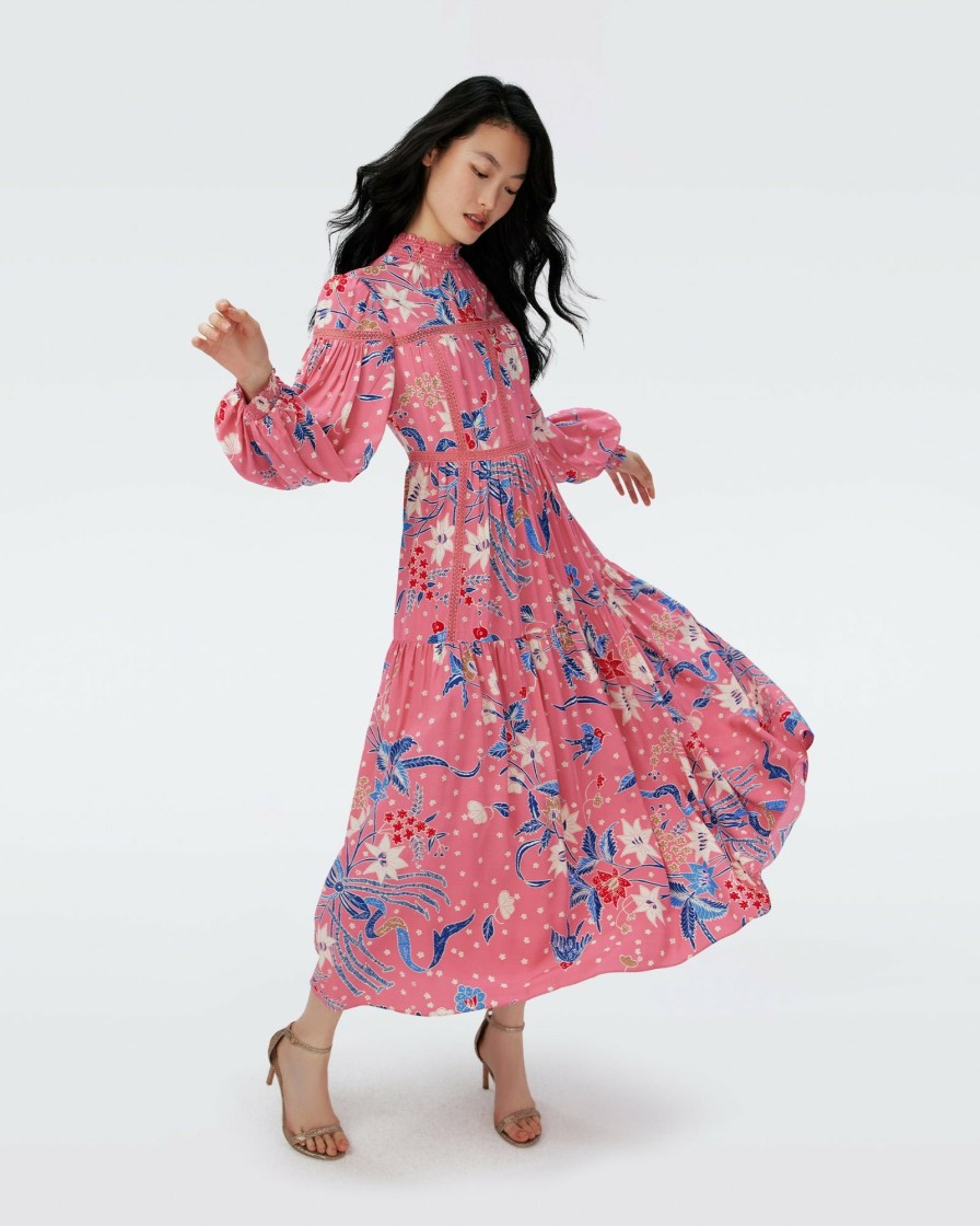 Diane von Furstenberg Midi Dresses | Dvf Cherie Dress In Celestial Batik Antique Pk Lg