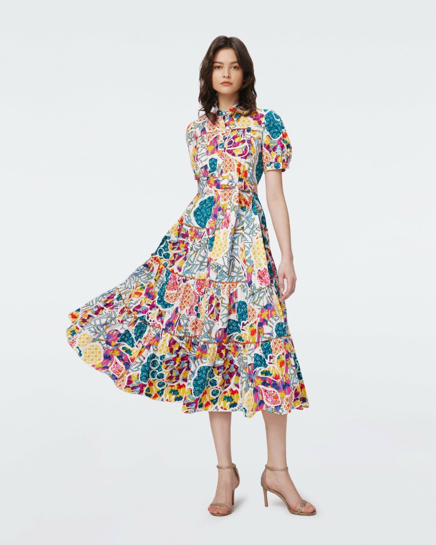 Diane von Furstenberg Midi Dresses | Queena Cotton Dress