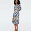 Diane von Furstenberg Midi Dresses | Phoenix Reversible Mesh Wrap Dress