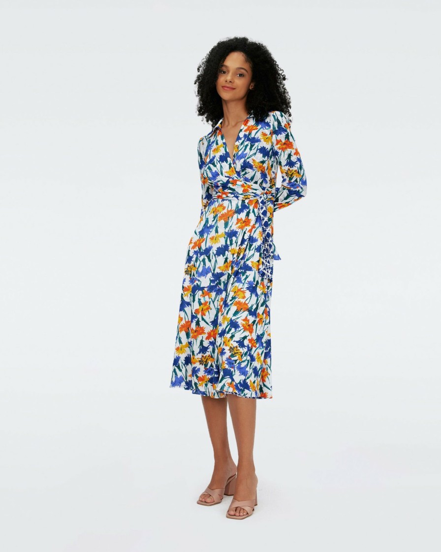 Diane von Furstenberg Midi Dresses | Phoenix Reversible Mesh Wrap Dress