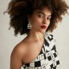 Diane von Furstenberg Dresses | Coco Silk Jersey Dress In Dvf 50Th Crossword Ivory