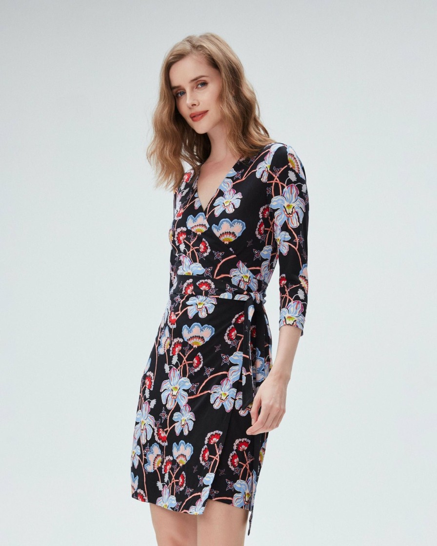 Diane von Furstenberg Short Dresses | Julian Silk Jersey Wrap Dress