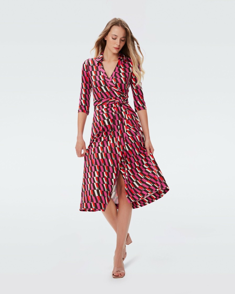 Diane von Furstenberg Midi Dresses | Abigail Silk Jersey Midi Wrap Dress