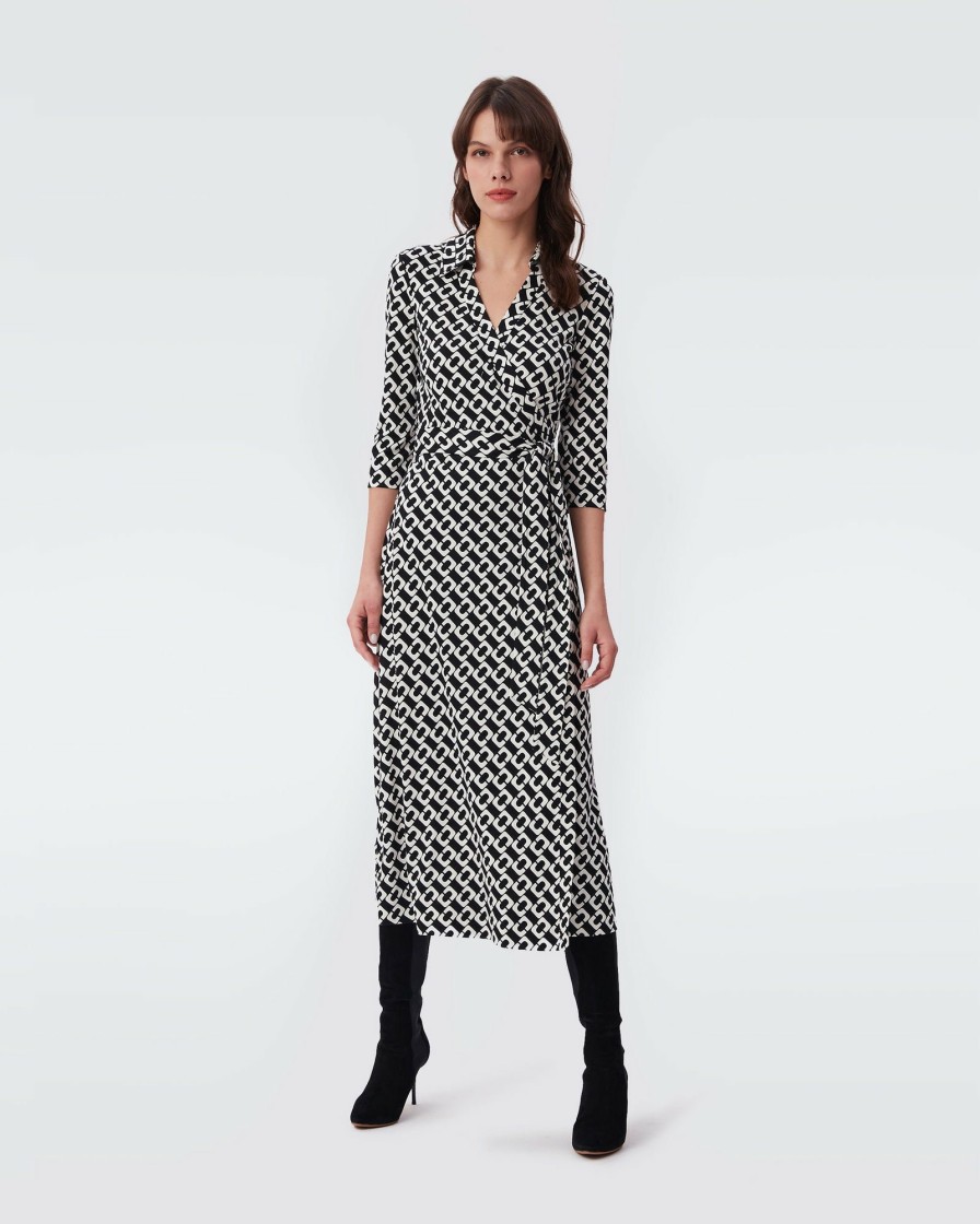 Diane von Furstenberg Midi Dresses | Abigail Silk Jersey Midi Wrap Dress