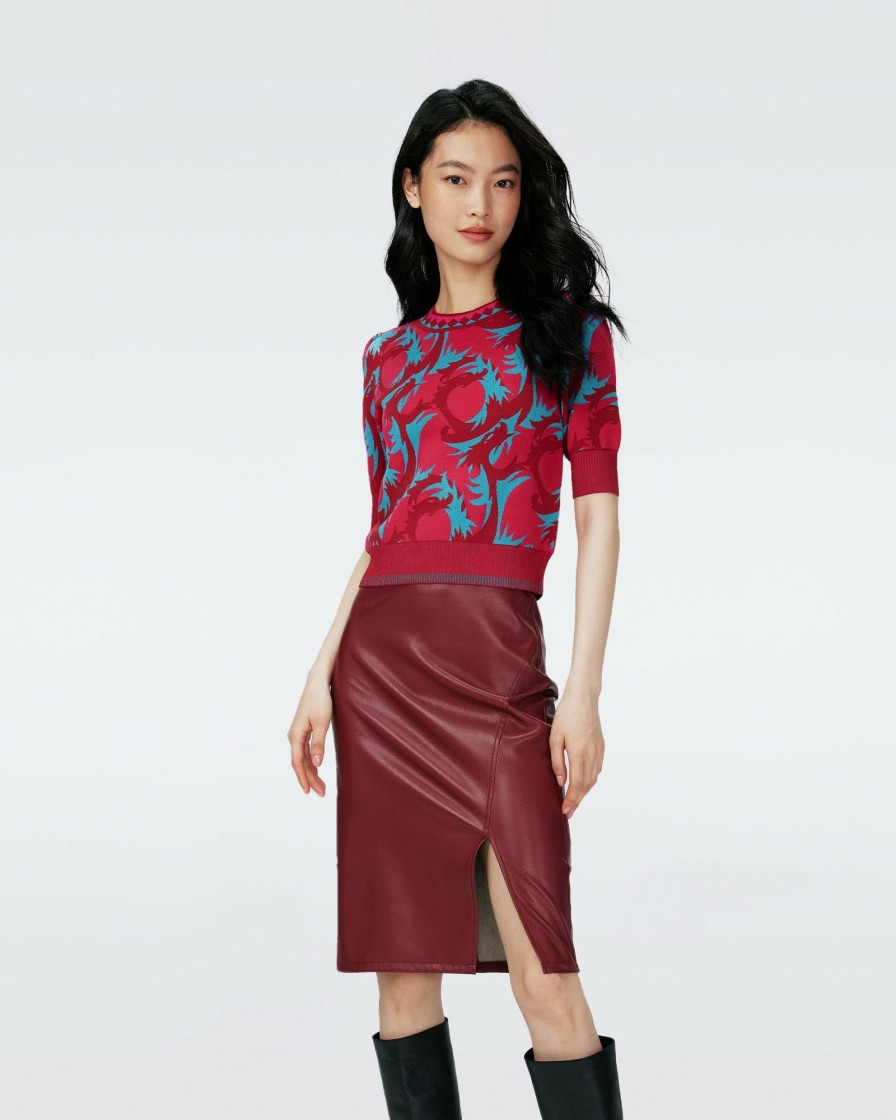 Diane von Furstenberg All Separates | Dvf Hudson Sweater In Dragon Jade