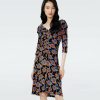 Diane von Furstenberg Short Dresses | Dvf Jim Dress In Oracle Rose Sm Blk Coffee