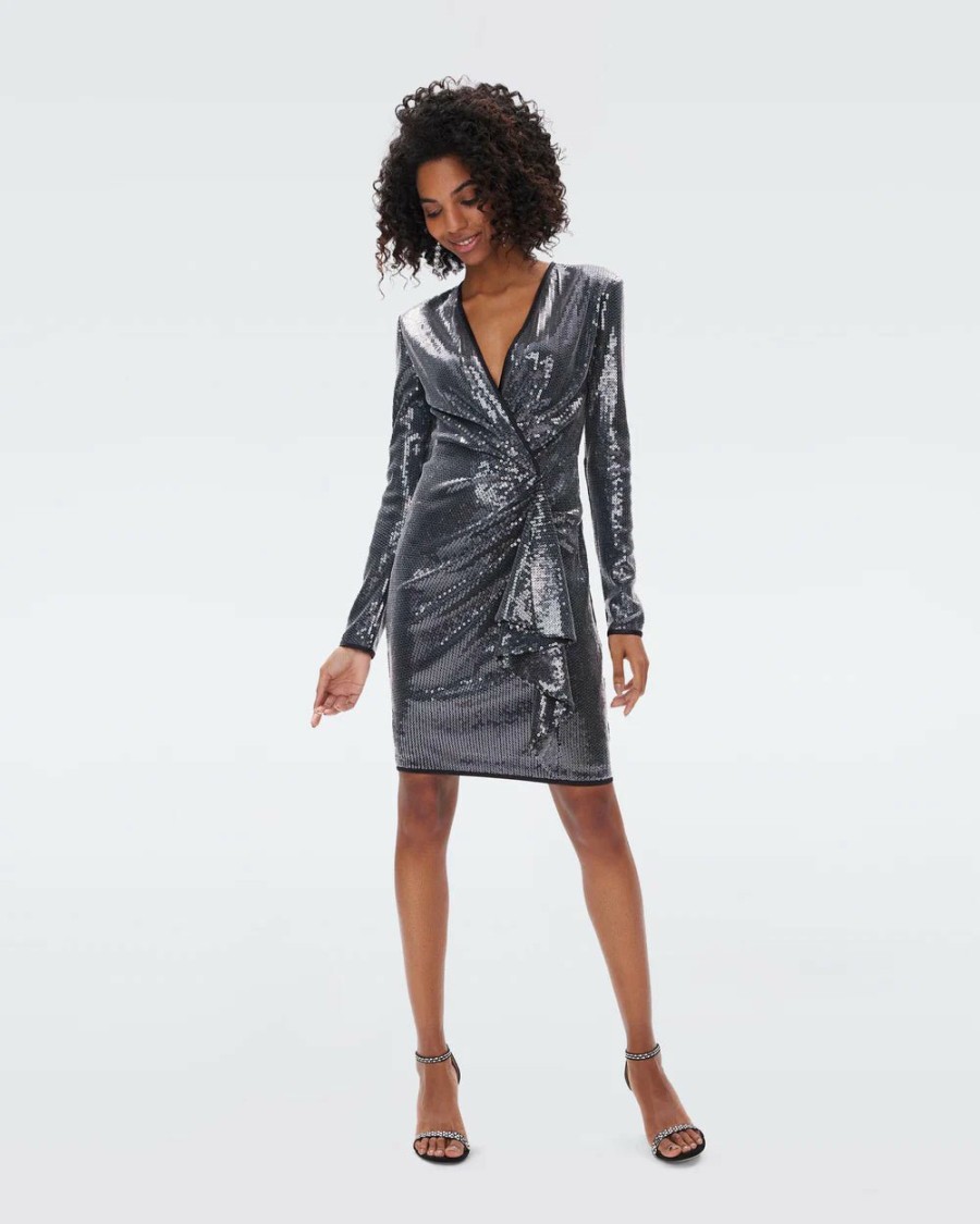 Diane von Furstenberg Short Dresses | Lexa Sequin Mesh Dress