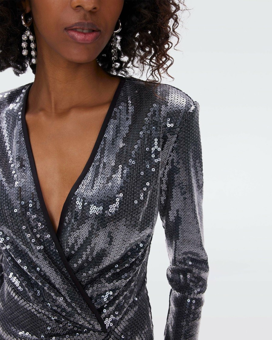 Diane von Furstenberg Short Dresses | Lexa Sequin Mesh Dress