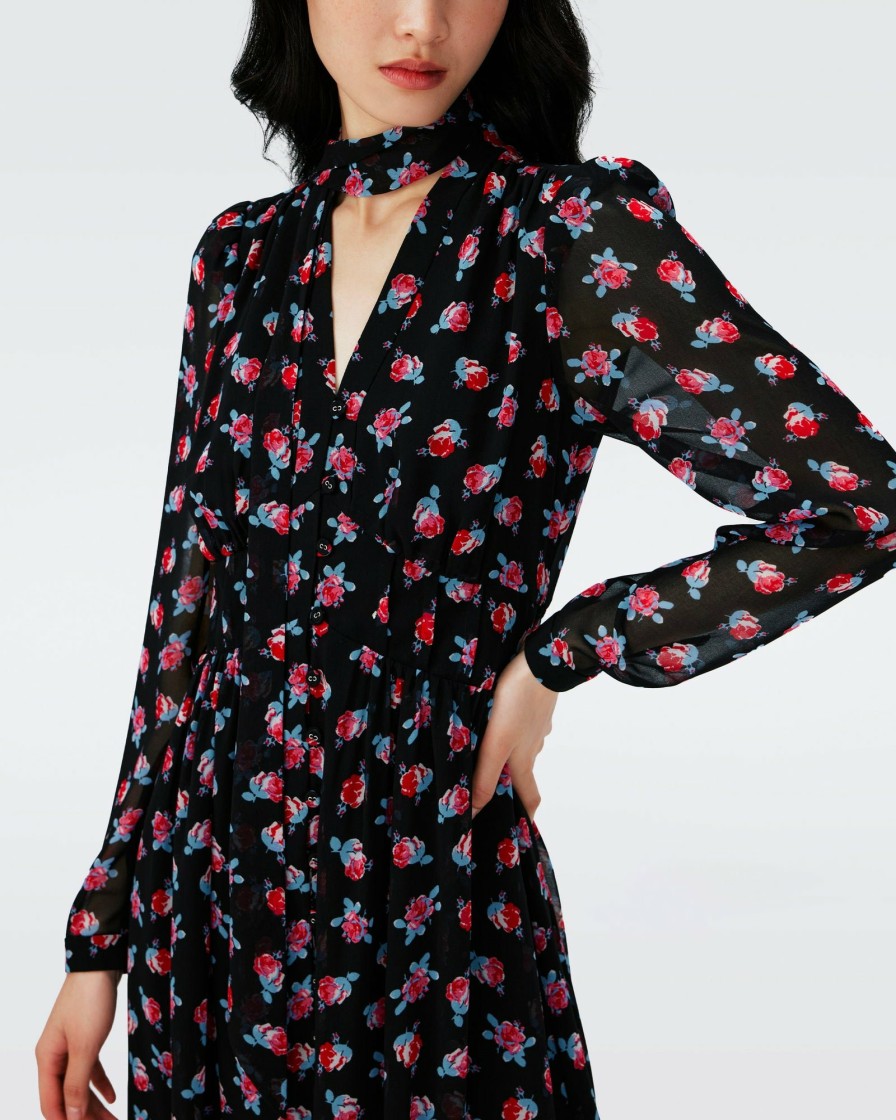 Diane von Furstenberg Midi Dresses | Erica Long Sleeve Midi Dress