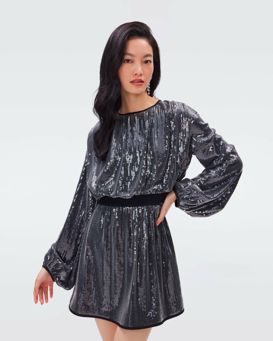 Diane von Furstenberg Mesh Shop | Moana Sequin Mesh Dress