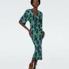 Diane von Furstenberg Midi Dresses | Dvf Valerie Dress In Falling Gingko Venus Gn Lg