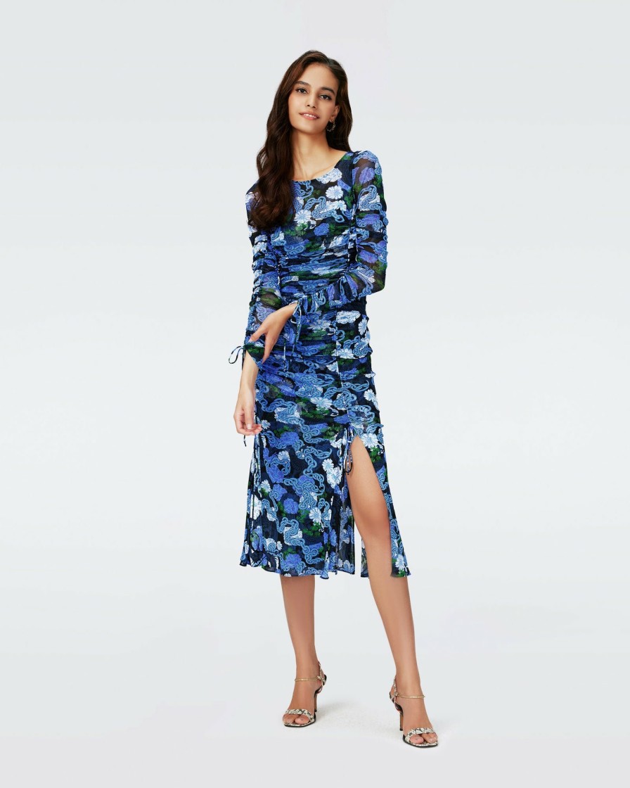 Diane von Furstenberg Midi Dresses | Dvf Corinne Dress In Dragon Dance