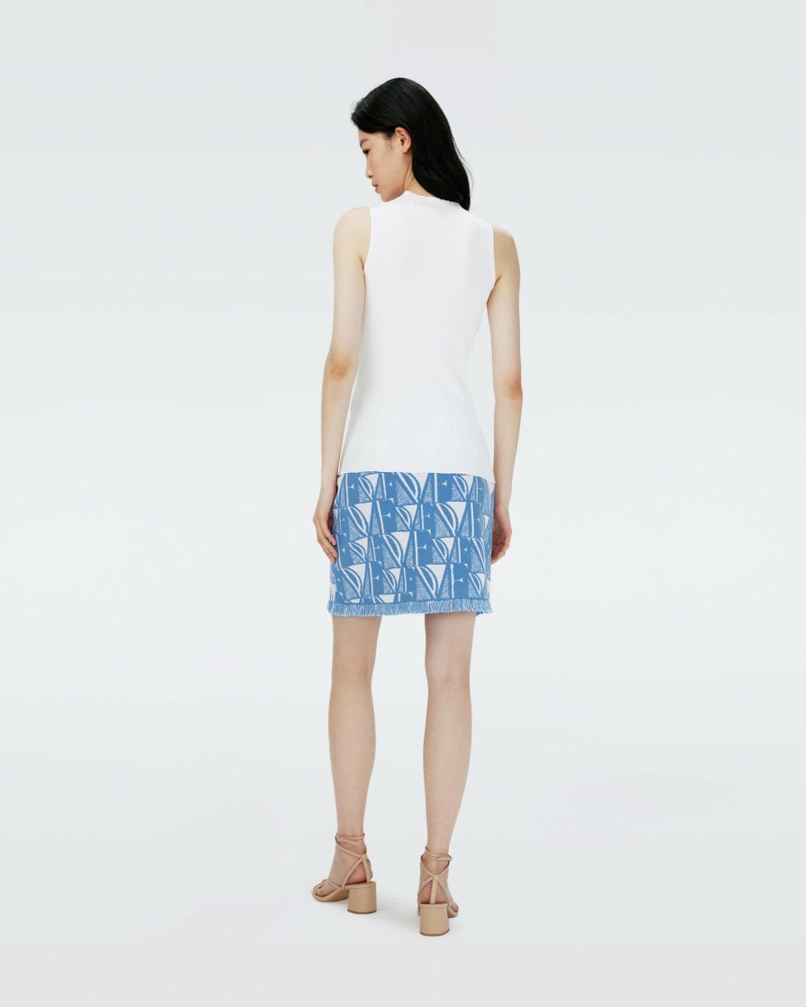 Diane von Furstenberg All Separates | Dvf Alejandra Skirt In Dvf Logo Blue