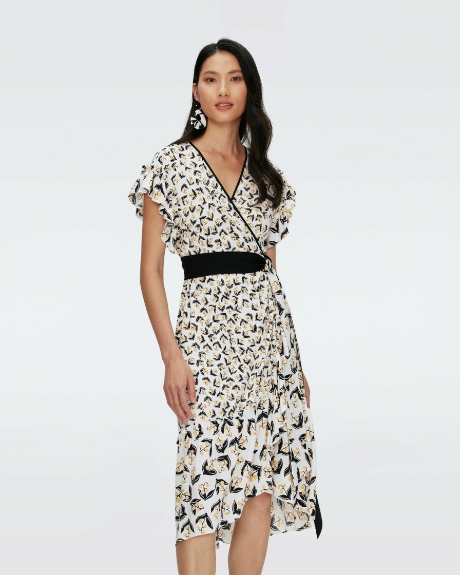 Diane von Furstenberg Knee Length Dresses | Violla Wrap Dress